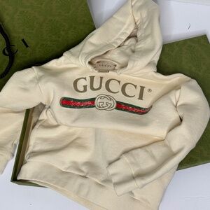 classic Gucci toddler hoodie, size is equivalent to a 3t